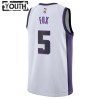 Camiseta Niños NBA Sacramento Kings De Aaron Fox 2023-24 Nike Association Edition Blanco Swingman